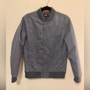 Jack Spade $400 Technical Wool Primaloft Charcoal Bomber Jacket XS